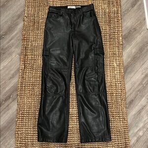 Abercrombie & Fitch Curve Love 90s Relaxed Jean High Rise Vegan Leather